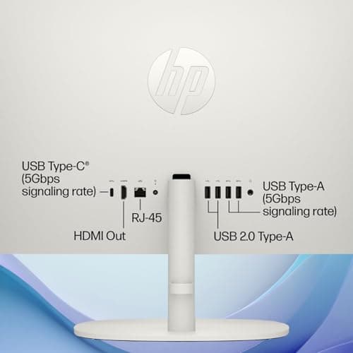 HP All in one Desktop PC with Office Lifetime License, 21.5" FHD Display, 32 GB RAM, 1 TB SSD, Intel Celeron J4025, Webcam, Intel Graphics, Wi-Fi 6, Bluetooth, HDMI, Windows 11 Pro w/RH- Accessories