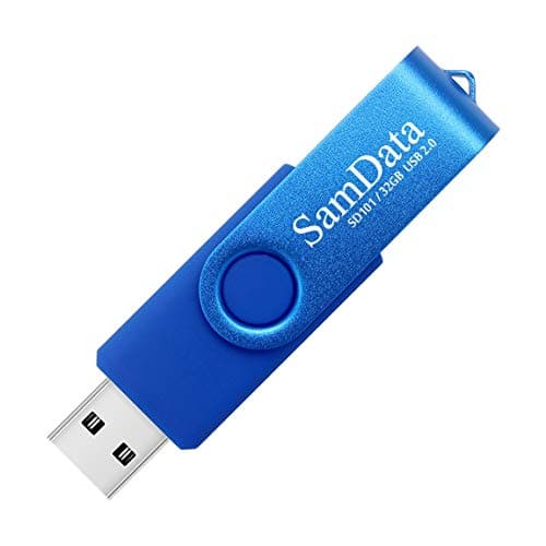 32GB USB Flash Drives 2 Pack 32GB Thumb Drives Memory Stick Jump Drive with LED Light for Storage and Backup (2 Colors: Black Blue)