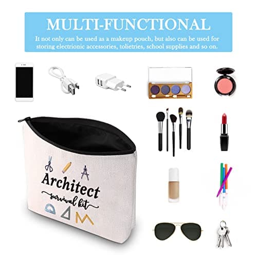 GJTIM Architecture Gifts Architecture Student Gift Architect Survival Kit Zipper Pouch Makeup Bag for Architects (Survival Kit Architect bag)