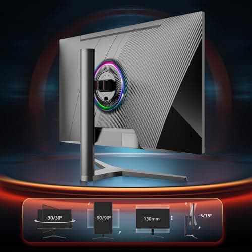 32 Inch 4K 144Hz Gaming Monitor, UHD Fast IPS Panel, 1ms GTG, sRGB 120%, Freesync & G-Sync, DisplayPort, HDMI 2.1, Built-in Dual Speakers, Support PS5 120Hz VRR, VESA, Height/Vertical Adjustment