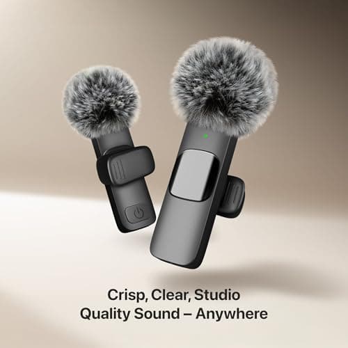 Mini Mic Pro Wireless Microphone for iPhone, iPad, Android, Lavalier Microphone for Video Recording - 2 Pack iPhone Mic Crystal Clear Recording with USB-C for Podcast, ASMR