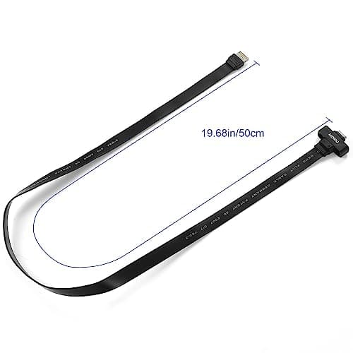 USB 3.1 Type C Front Panel Header Extension Cable 57 cm, Type E to Type C Gen 2 Speed up to 10 Gbps Internal Adapter, With Mount Screw (0.5m)