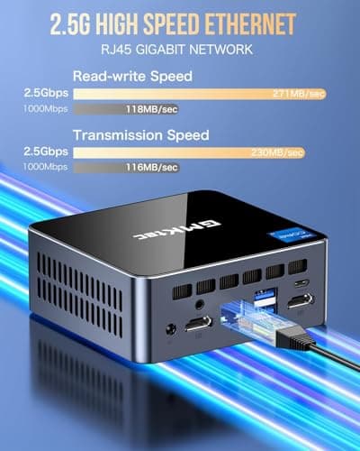 GMKtec Mini PC Intel Core i7-1195G7 (up to 5.0 GHz) 32GB DDR4 1TB SSD Desktop Mini Computers WiFi 6, BT 5.2/ DP, HDMI/RJ45 2.5G/USB4.0