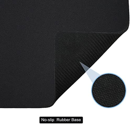 Small Mouse Pad 3 Pack, Mini Mouse Pads for Wireless Mouse and Laptop Computer, Portable Mousepad with Non-Slip Rubber Base & Waterproof Surface - Black -5.5 x 7 in