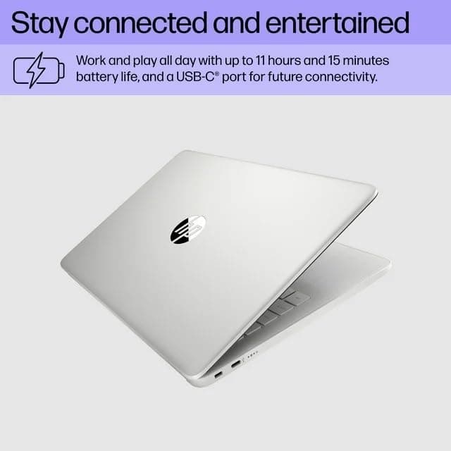 HP 14 Premium HD Portable Laptop Computer Students Business, Quad-Core Intel Celeron Processor, 8GB RAM, 256GB Storage(128GB eMMC+128GB Ghost Manta SD Card), 1 Year Office 365, HDMI, Win 11
