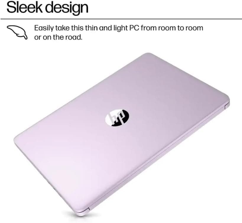 HP 14" Student-Laptop office365 Copilot AI, 4-Cores Intel N150(Up to 3.6GHz) 16GB RAM 256GB Storage(128GB UFS + 128GB Ghost Manta SD Card) Computer-Laptop with Wi-Fi 6 Win11 Honey Lavender