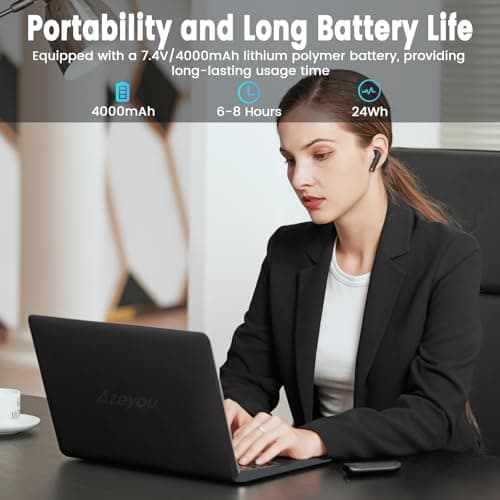 Azeyou 11.6” Laptop HD Display, Student Laptop Computer 4GB DDR4 RAM, 128GB SSD, OS 11 Pro Laptops, WiFi, BT4.2, USB3.0, Type_C 4000mAh Battery (Black)