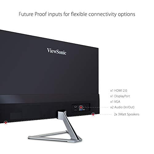 ViewSonic VX2776-SMHD 27 Inch 1080p IPS Monitor with FreeSync, Ultra-Thin Bezels, HDMI and DisplayPort