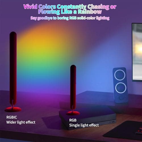 RGB LED Light Bar for Gaming Setup: Smart Music Sync TV Backlight with 16 Million Colors & 200+ Modes - USB Powered Ambient Lighting