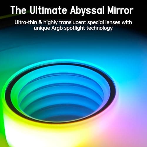 120mm ARGB Computer Case Fan, 4 Pin PWM, Silent Computer Cooler with Infinity Mirror 1550RPM (3 Pack, Black,120mm)
