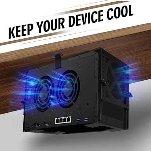 Frejia Adjustable Under Desk PC,NAS Mount Bracket Holder,Compatible with Desktop NAS,UPS,CPU,Small Form Factor Desktop Tower,Xbox Seriesx,OptiPlex7000/7010,Height 4.2-8IN