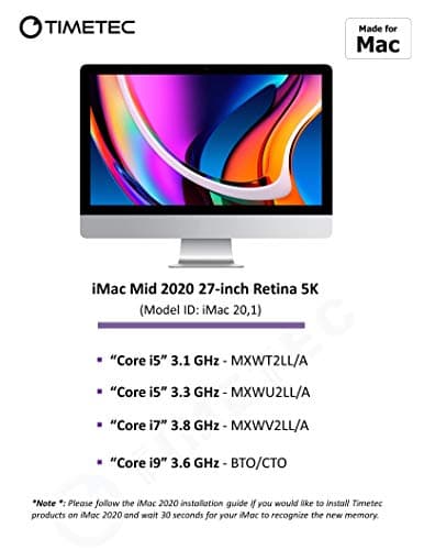 Timetec 32GB KIT(2x16GB) Compatible for Apple DDR4 2666MHz / 2667MHz for Mid 2020 iMac (20,1/20,2) / Mid 2019 iMac (19,1) 27-inch w/Retina 5K, Late 2018 Mac mini (8,1) PC4-21333 /PC4-21300 MAC RAM