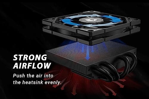 ID-COOLING IS-40X V3 45mm Height Low Profile CPU Cooler 4 Heatpipes CPU Air Cooler with 15mm Thickness Slim Fan Support Intel LGA1700/1200/115X; AMD AM5/AM4 For Desktop