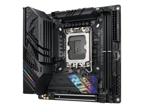 ASUS ROG Strix B760-I Gaming WiFi 6E Intel® B760(13th and 12th Gen)LGA 1700 mini-ITX motherboard,8 + 1 power stages,DDR5 up to 7600 MT/s, PCIe 5.0,2xM.2 slots,USB 3.2 Gen 2x2 Type-C,Aura Sync RGB