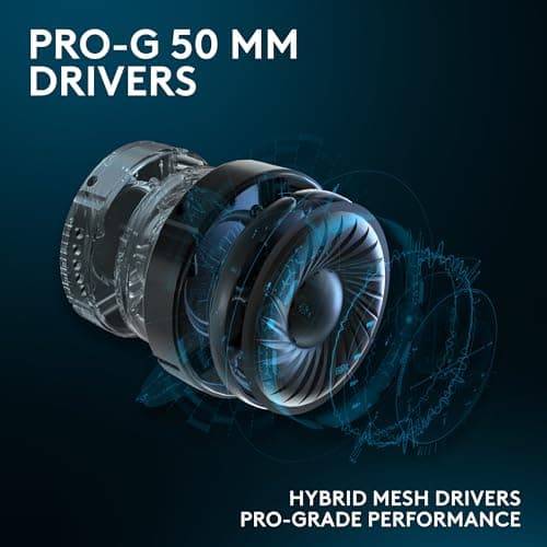 Logitech G Pro X SE Wired Gaming Headset: Blue VO!CE Detachable Boom Mic, DTS 7.1, 50 mm Drivers, USB/3.5mm Aux, USB DAC Included, for PC, Xbox, PS5, PS4 - Black