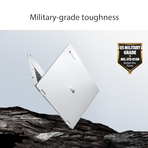 ASUS Chromebook Flip CX1 Convertible Laptop, 14" FHD NanoEdge 360-degree Touchscreen, Intel Celeron N4500 Processor, 128GB eMMC Storage, 8GB RAM, ChromeOS, Transparent Silver, CX1400FKA-AS88FT