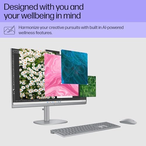 HP OmniStudio X 27" FHD Touch Screen All-in-One Desktop Intel Core U7-155H 16GB RAM 1TB SSD Meteor Silver