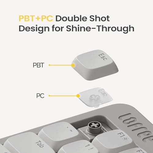 Flow Lite 84 Keys Low Profile Mechanical Keyboard, 75% Swappable Rechargeable Wireless Keyboard with 2.4G Receiver, Bluetooth and Wired Connection for Windows, Mac/Specter Linear Switches (Off-White)