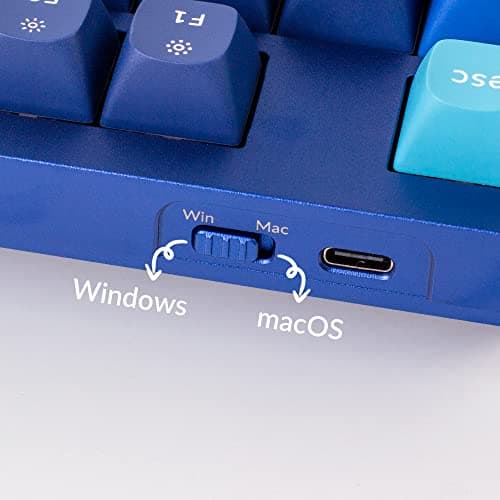 Keychron Q3 RGB Tenkeyless Layout 87-Key QMK/VIA Programmable Macro Hot-swappable Wired Custom Mechanical Keyboard with Gateron G Pro Red Switch Double Gasket Compatible with Mac Windows Linux(Blue)