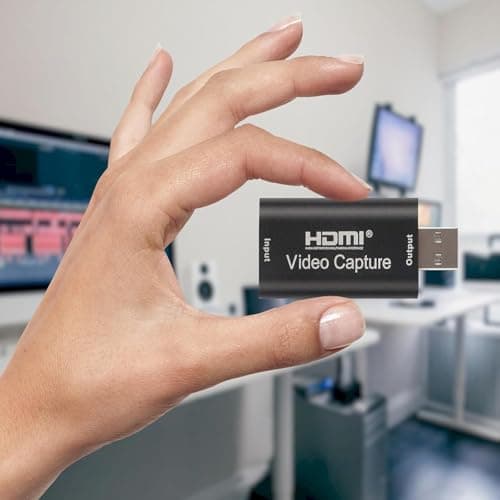 4K HDMI to USB Capture Card with 1080P Output Plug & Play Cam Link Capture Card Adapter Screen Record HDMI Video Capture Device for Streaming/Gaming/Live/Teaching