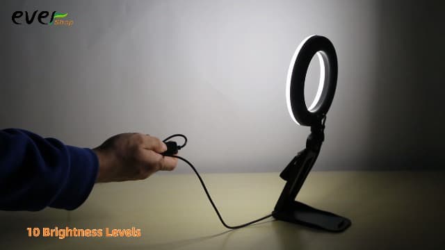 Ring Light for Computer Laptop,Video Conference Lighting kit for Zoom Meetings,5" Small Led Selfie Light Portable Ring Light with Stand,Cell Phone Holder Desktop Ring Light for Skype Call (2Packs)