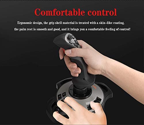 PXN Flight simulator controls 2113 pc flight joystick controls with Vibration Function and Throttle Controls Wired Flight Stick for PC Windows XP/VISTA/7/8/10/Computer/Laptop(PC only)