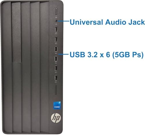 HP 290 G9 Pro Tower Desktop, Intel Core i7-12700K, 32GB RAM, 1TB NVMe SSD, USB C, HDMI, VGA, Built in Wi-Fi, Bluetooth, Windows 11 Pro, Black Computer