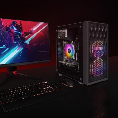 STGAubron Gaming PC Computer Desktop, Radeon RX 560 4G, Intel Core I7 8th up to 4.1GHz, 16G DDR4, 512G SSD, WiFi 6 & BT 5.2, RGB Fan x2, Windows 11 Home
