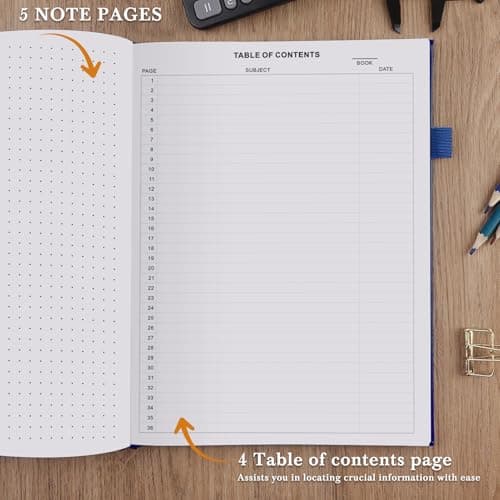 Lab Notebook - Chemistry Laboratory Notebook for Student, Professional Engineering Paper Notebooks for Work 8.5" X 11", Grid Notebook Quad Ruled Science Lab Book for Graphing - Blue