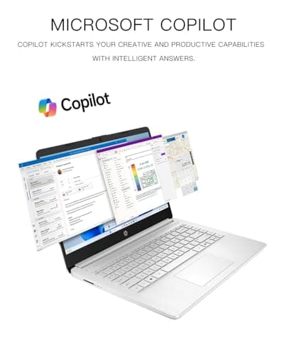 HP Student Business Laptop Computer - w/Microsoft Office Lifetime & External DVD Drive • 16GB RAM • 128GB UFS & 256GB Extend Micro SD • Intel 4-Core Processor • HD Display • Win11 Pro(Silver)