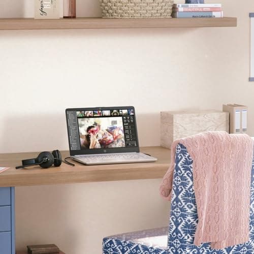 HP 14" HD Student Business Laptop, Intel Quad-Core N4120, 16GB RAM, 384GB Storage, (128GB eMMC+256GB SD Card), 1 Year Office 365, Slim Design, Webcam, HDMI, Bluetooth, WiFi, Win 11 S, Silver