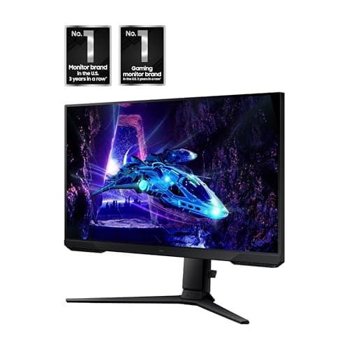 Samsung 24-Inch Odyssey G3 (G30D) Series FHD Gaming Monitor, 1ms, 180Hz, AMD FreeSync, Adjustable Stand, Black Equalizer, Virtual Aim Point, Eye Saver Mode, Flicker-Free, LS24DG302ENXZA