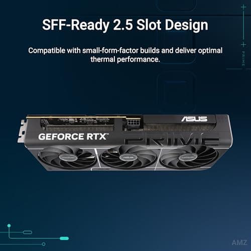 ASUS The SFF-Ready Prime GeForce RTX™ 5060 Ti 16GB GDDR7 OC Edition Graphics Card (PCIe® 5.0, 16GB GDDR7, HDMI®/DP 2.1, 2.5-Slot, Axial-tech Fans, Dual BIOS)