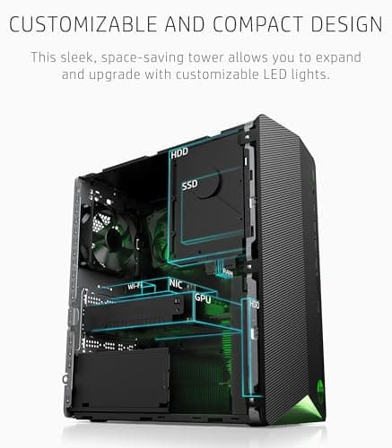 HP Pavilion Desktop Tower Computer, Intel 8-Core i7-11700F up to 4.9GHz, 32GB DDR4 RAM, 1TB PCIe SSD, GeForce GT 610 2GB, WiFi 6, Bluetooth, RJ-45, Type-C, HDMI, KB & Mouse, Windows 11 Pro, WE/PGPY