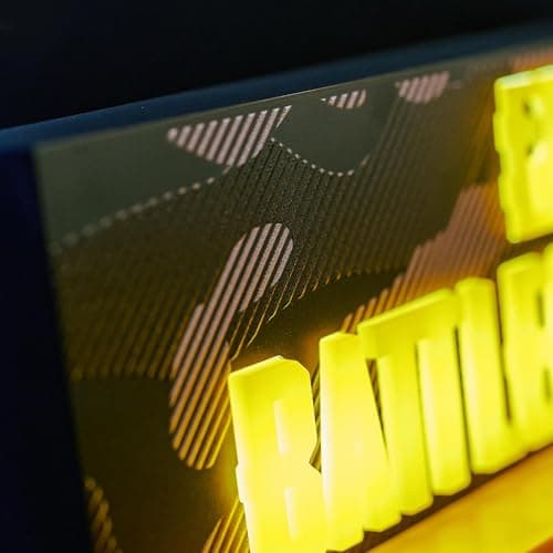 PUBG: Battlegrounds Logo Light, Official License, LED Light for Living Room or Office, Compatible Mobile, Xbox, PS5 and PC, Gift Idea