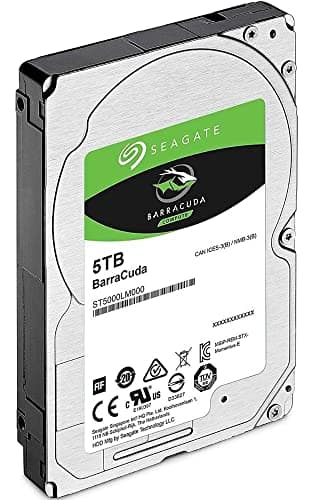 Seagate BarraCuda 5TB Internal Hard Drive HDD – 2.5 Inch SATA 6Gb/s 5400 RPM 128MB Cache for Computer Desktop PC (ST5000LM000)