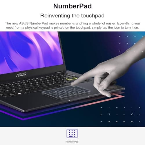 ASUS 14" Laptop, 14" FHD Display, Intel Celeron N4500, 4GB Memory, 64GB eMMC, Touchpad, Webcam, HDMI, Wi-Fi, Windows 11 Home, Quiet Blue