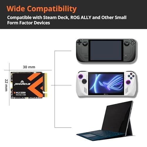 Timetec 512GB M.2 2230 SSD NVMe PCIe Gen4x4 Read Up to 4,800 MB/s Compatible with Steam Deck, ASUS ROG Ally, Microsoft Surface pro 9/ pro 8/pro 7+/pro X/laptop3/laptop4/laptop go/book3, Mini PCs