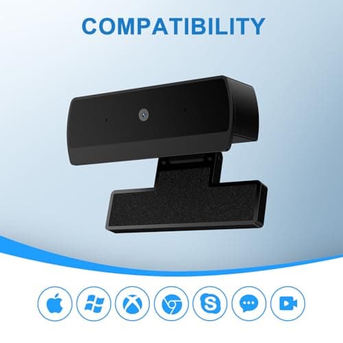 Webcam, K1 Full HD Webcams,1080P Video and Wide Angle Camera,Plug and Play USB Webcam for Online Calling/Conferencing, Zoom/Skype/Facetime/YouTube, Laptop/PC