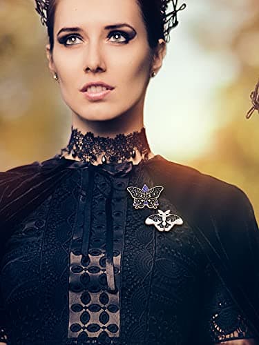 Janinka 10 Pcs Butterfly Enamel Pins Set Cute Enamel Backpack Lapel Pin Cool Horror Brooches for Steampunk Badge Jewelry