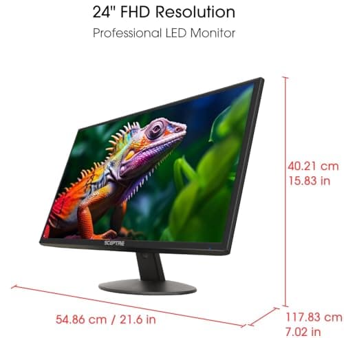 2X Pack - 24 Inch Monitor FHD 100Hz Computer Monitor, HDMI X2 VGA 99% sRGB Build-in Speakers, VESA Mount, Tilt, Professional and Gaming Monitor – Machine Black, 2X Pack, 2PACKXE248W
