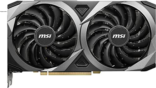 MSI Gaming GeForce RTX 3060 Ti LHR 8GB GDRR6X, Boost Clock: 1695 MHz, 256-Bit, HDMI/DP, Nvlink, Torx Fan 3, Ampere Architecture OC Graphics Card (RTX 3060 TI Ventus 2X 8GD6X OC)
