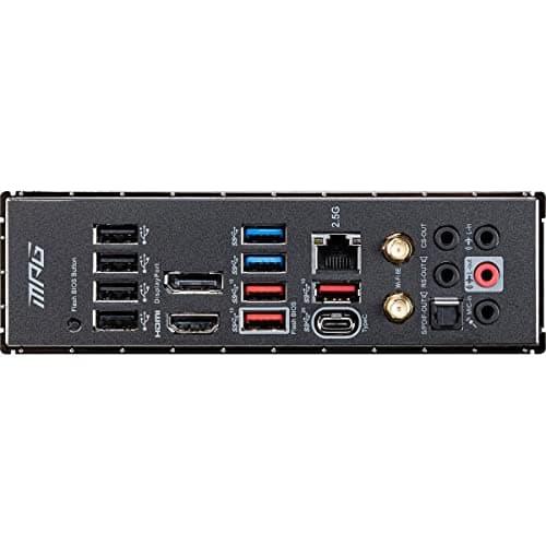 MSI MPG Z590 Gaming Carbon WiFi Gaming Motherboard (ATX, 11th/10th Gen Intel Core, LGA 1200 Socket, DDR4, PCIe 4, CFX, M.2 Slots, USB 3.2 Gen 2, Wi-Fi 6E, DP/HDMI, Mystic Light RGB)