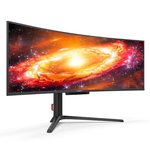 INNOCN 49" OLED Ultrawide Curved Gaming Monitor 5120 x 1440p 144Hz, 0.03ms, USB Type C 90W, HDMI 2.1, DisplayPort, USB Hub, Speakers, Adaptive-Sync, Adjustable Stand, Black