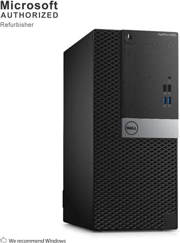 Dell Optiplex 7050 MT Tower Desktop Computer PC i7 w/ RX550 Graphics Card for Gaming and Business, 7050 Tower Computer Core i7-6700, 32GB RAM, 512GB SSD, RGB Keyboard, 4K Support, Win10 pro(Renewed)