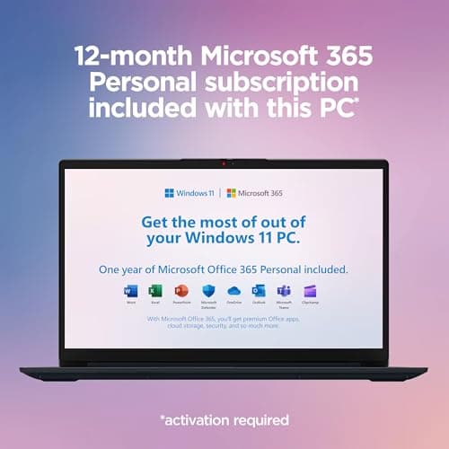 Lenovo IdeaPad Laptop Computer 2025, 15.6" Display, 8GB RAM, 884GB Storage (256GB SSD + 128GB eMMC + 500GB Ext), Intel Dual Core Processor, Long Battery, MarxsolAccessory, 1 Year Office 365, Win 11