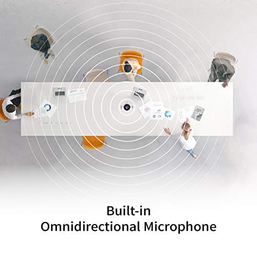 j5create 360 Degree All Around Meeting Webcam - 1080P HD Video Conference Camera with High Fidelity Microphone, USB-C | for Video Conferencing, Online Classes, and Collaboration (JVCU360)