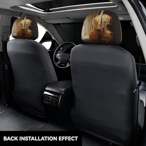 Unreal Engine Cello 2 Pcs Personalized Car Headrest Cover with Headrest Covers for Car Soft Breathable Car Headrest Fit for Most Cars Sedan Van Vehicles ﻿