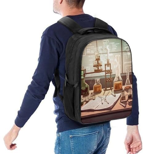 16 Inch Backpack Chemistry Lab Laptop Backpack Lightweight Full Print Travel Bag Casual Daypack for Women Men