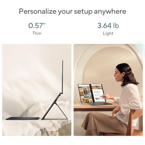 ASUS Zenbook DUO Laptop, Dual 14” OLED 3K 120Hz Touch Display, Evo, Intel Core Ultra 9 285H, Intel Arc Graphics, 32GB RAM, 1TB SSD, Windows 11, UX8406CA-PS99T